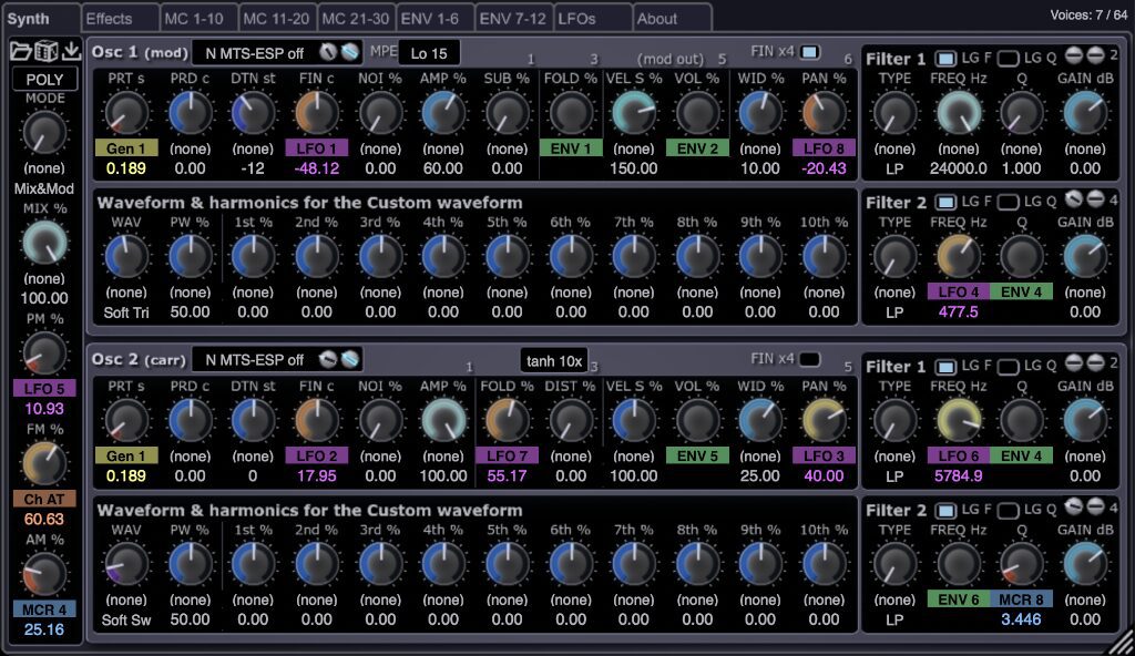 JS80P free open-source expressive synthesizer VST3 plugin
