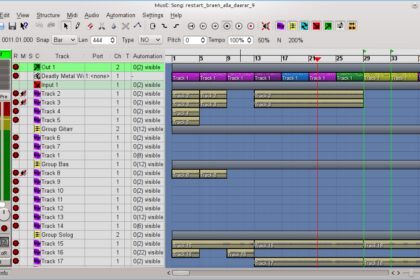 MusE free Linux DAW audio and MIDI arrangement interface