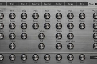 Polytec Drum Machine free analog-style drum VST plugin interface