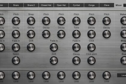 Polytec Drum Machine free analog-style drum VST plugin interface