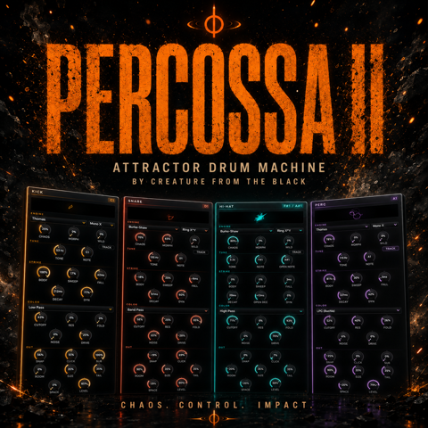 Percossa II Attractor Drum Machine official visual by Creature From The Black