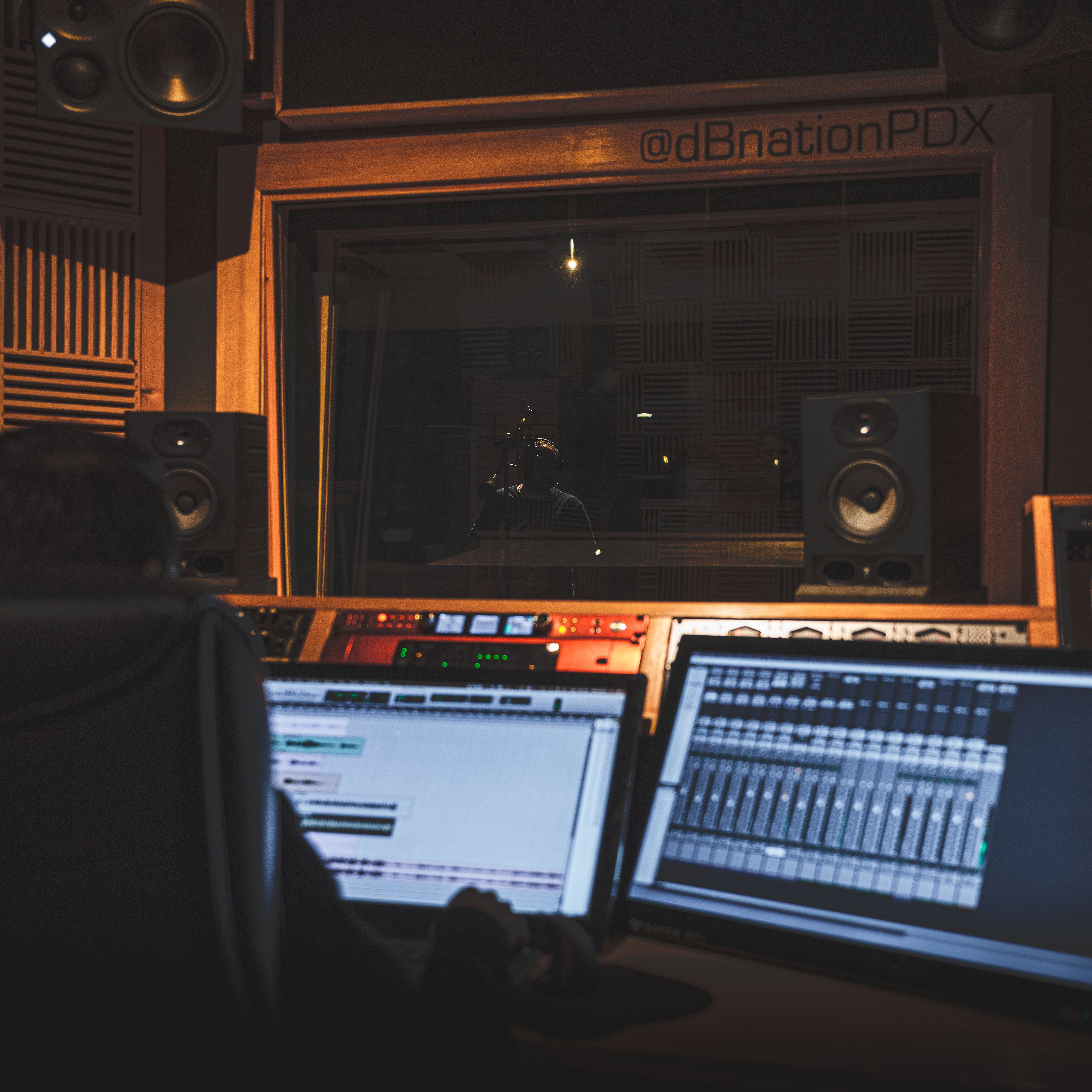 Professional audio workstation representing digital music files and copyright litigation