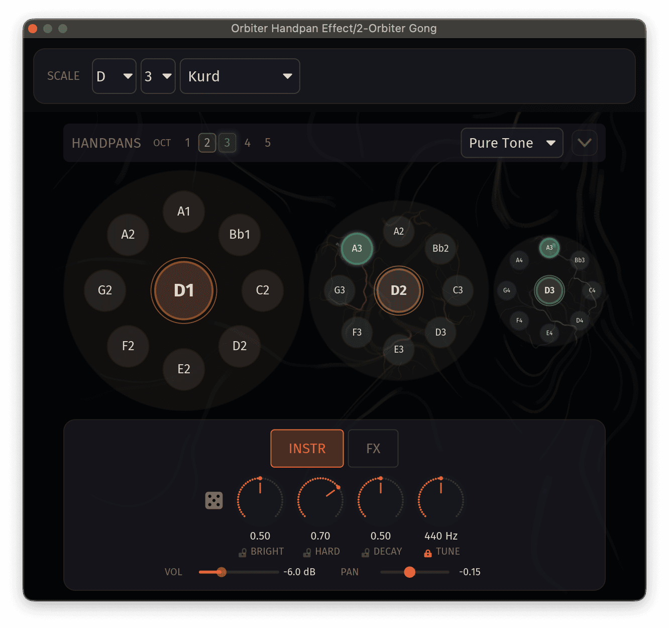 Orbiter Handpan free physically modelled acoustic handpan VST plugin
