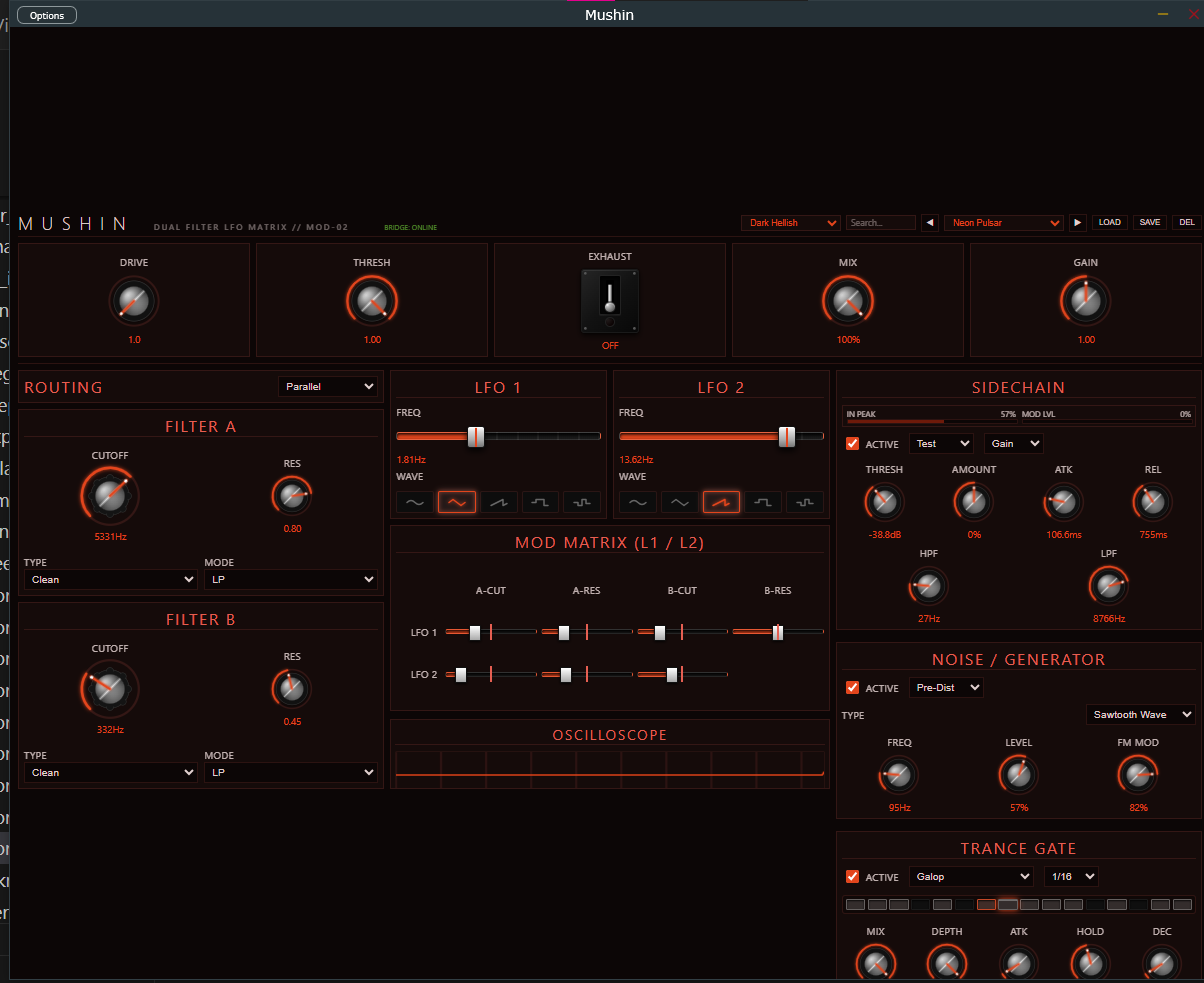 Mushin VST3 trance gate and modulation interface