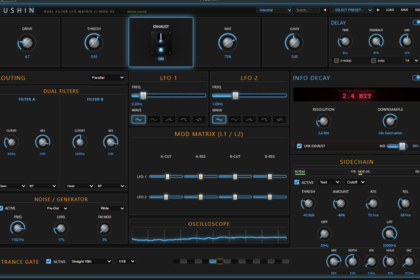 Mushin free multi-effect VST3 plugin interface