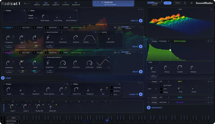Sound Radix Radical1 additive synthesis interface