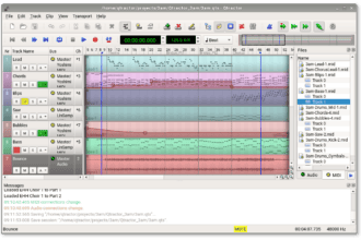 Qtractor free Linux DAW audio and MIDI multitrack workspace