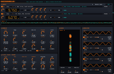 RadioGranular free granular synth official visual by Creature From The Black