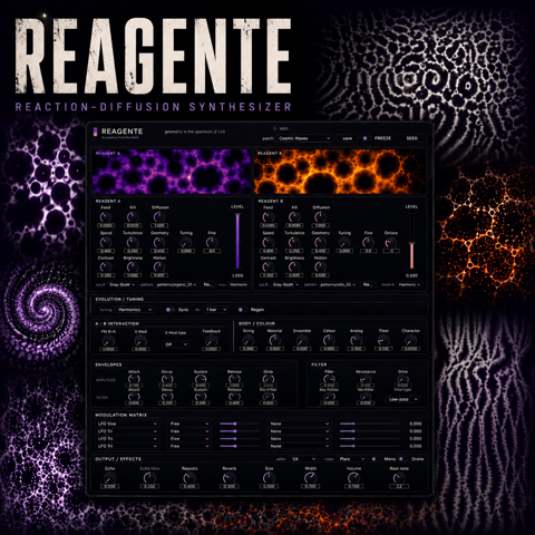 REAGENTE reaction diffusion synthesizer official visual by Creature From The Black
