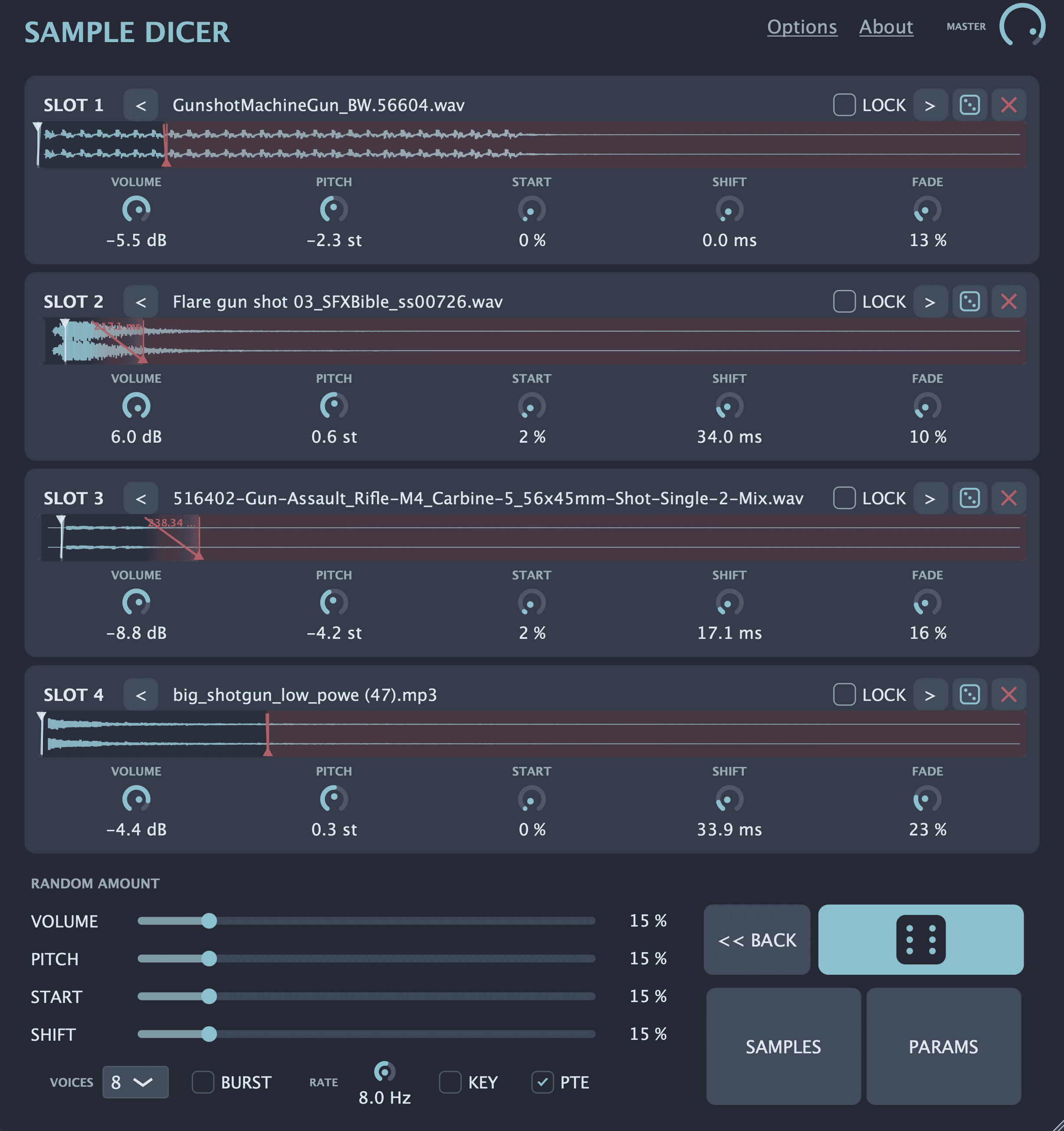 Sample Dicer free four-layer sampler VST plugin