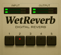 WET Reverb free 12-bit digital reverb VST3 plugin interface