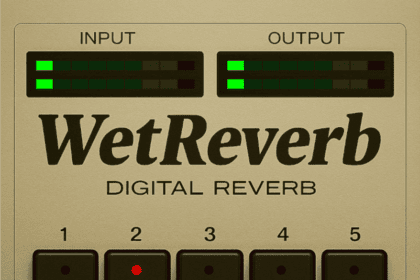 WET Reverb free 12-bit digital reverb VST3 plugin interface