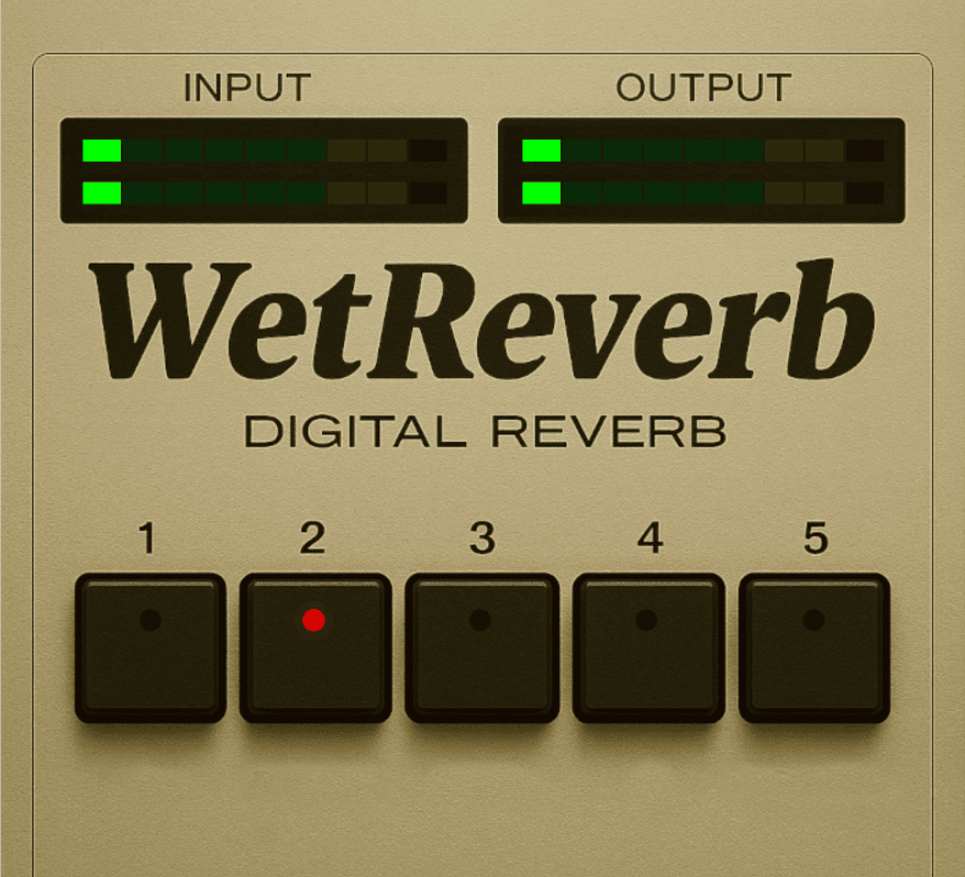 WET Reverb free 12-bit digital reverb VST3 plugin interface