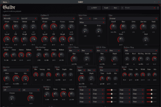 Galdr free wavetable and subtractive synth VST interface by Sognevo