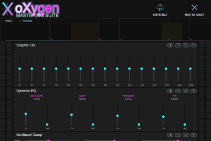 oXygen free all-in-one mastering suite VST3 plugin interface