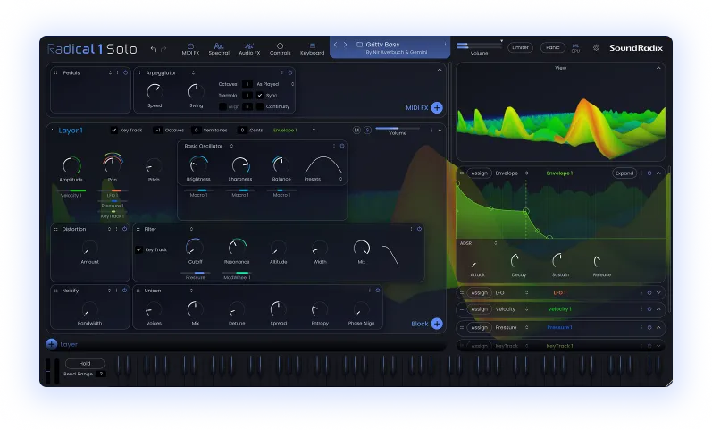Radical1 Solo free additive synthesizer by Sound Radix