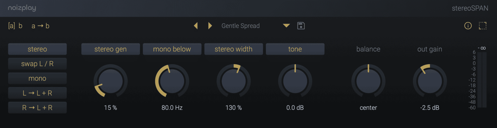 stereoSPAN by noizplay free stereo imaging plugin