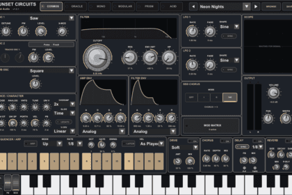 Sunset Circuits free vintage synth plugin by Dusk Audio in Cosmos mode