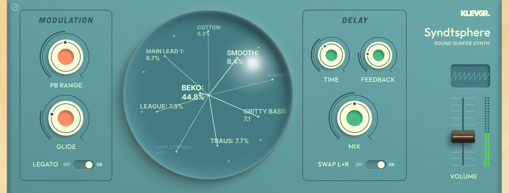 Klevgrand SyndtSphere v2 free morphing synthesizer