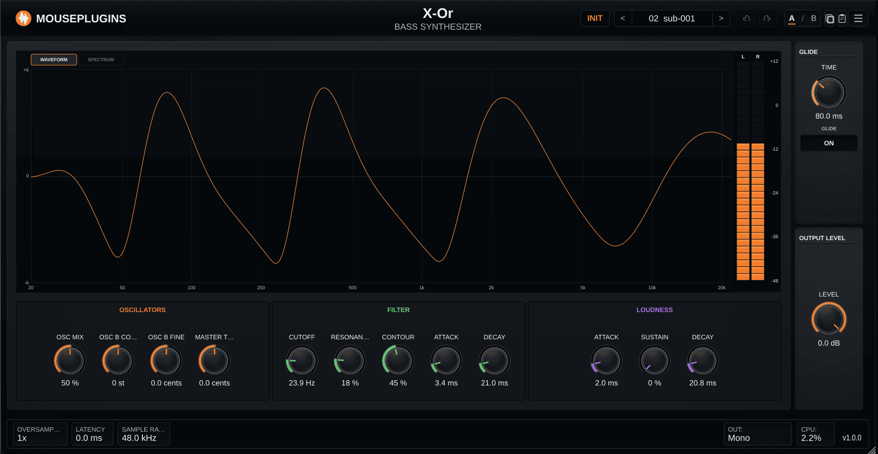 X-Or free bass synthesizer by MousePlugins