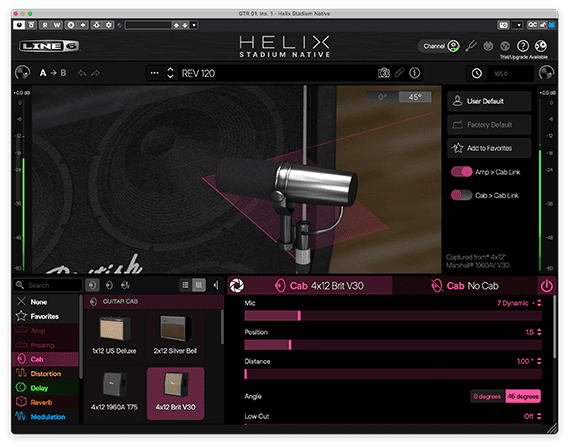 Helix Stadium Native Intro free VST amp and cabinet interface