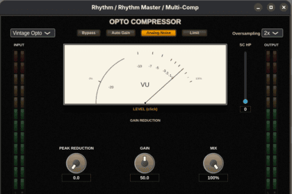 Multi-Comp free multi-mode compressor plugin by Dusk Audio in Vintage Opto mode