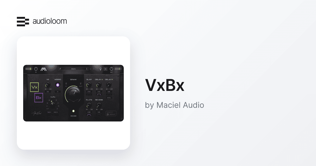 VxBx by Maciel Audio free vocal mixing suite plugin